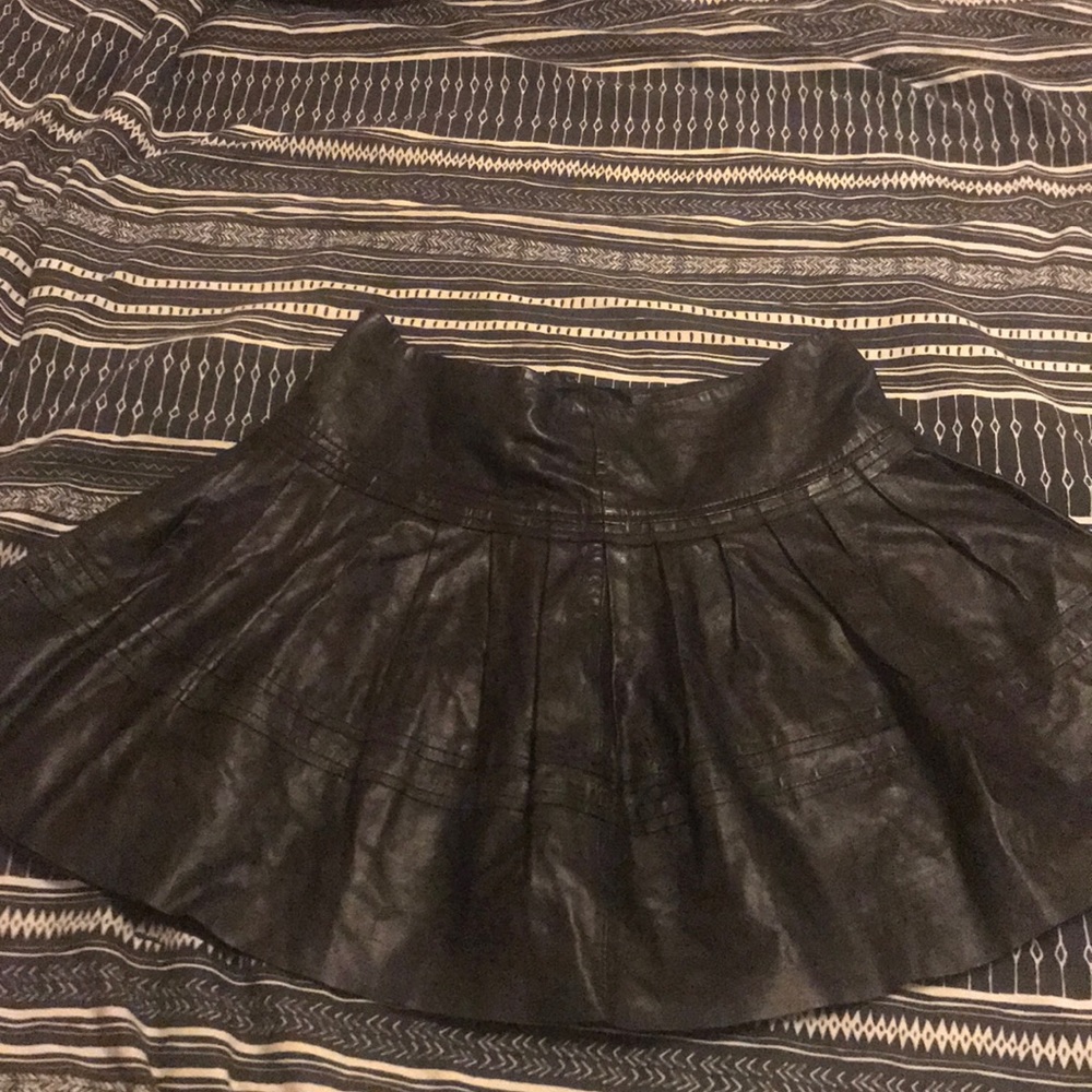 Blink leather flair skirt